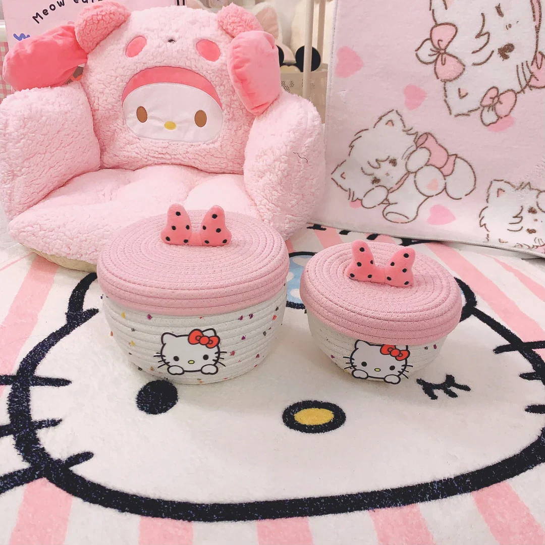 Cute cotton woven storage basket - Image 2