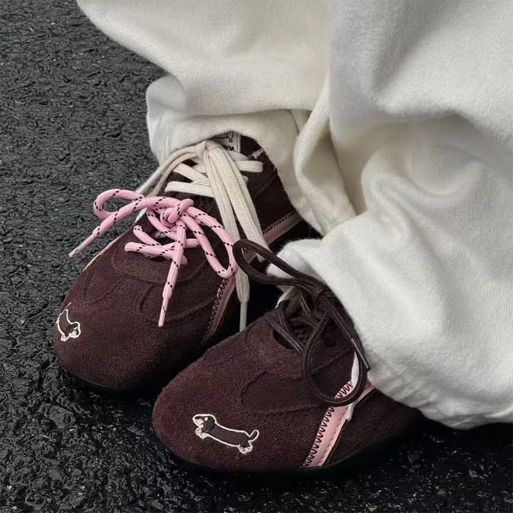 Cute Dachshund Embroidery Sneakers - Image 2