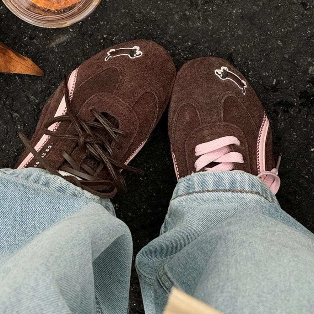 Cute Dachshund Embroidery Sneakers - Image 3