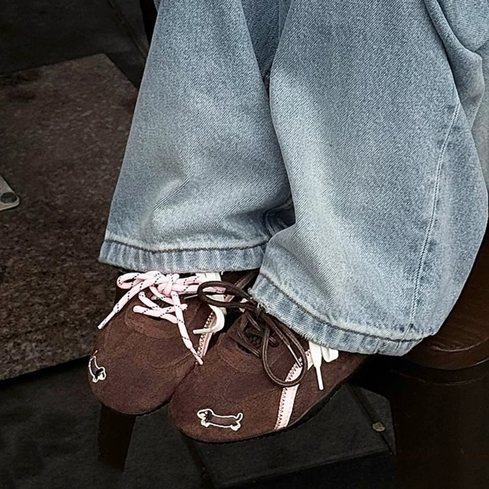 Cute Dachshund Embroidery Sneakers - Image 4