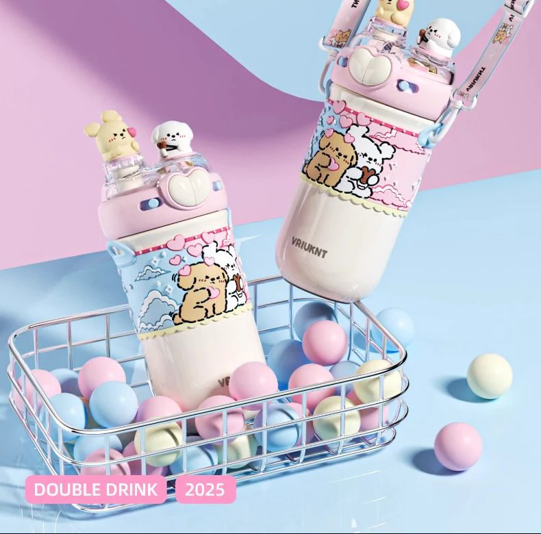 cute dogs cute kawaii water bottle - Image 2