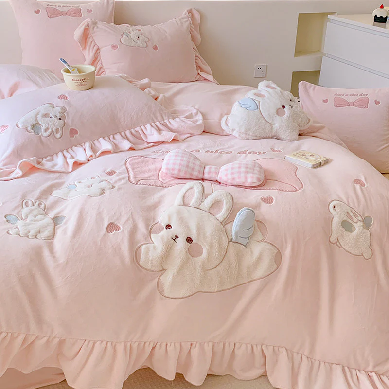Cute girly bed sheet set of four