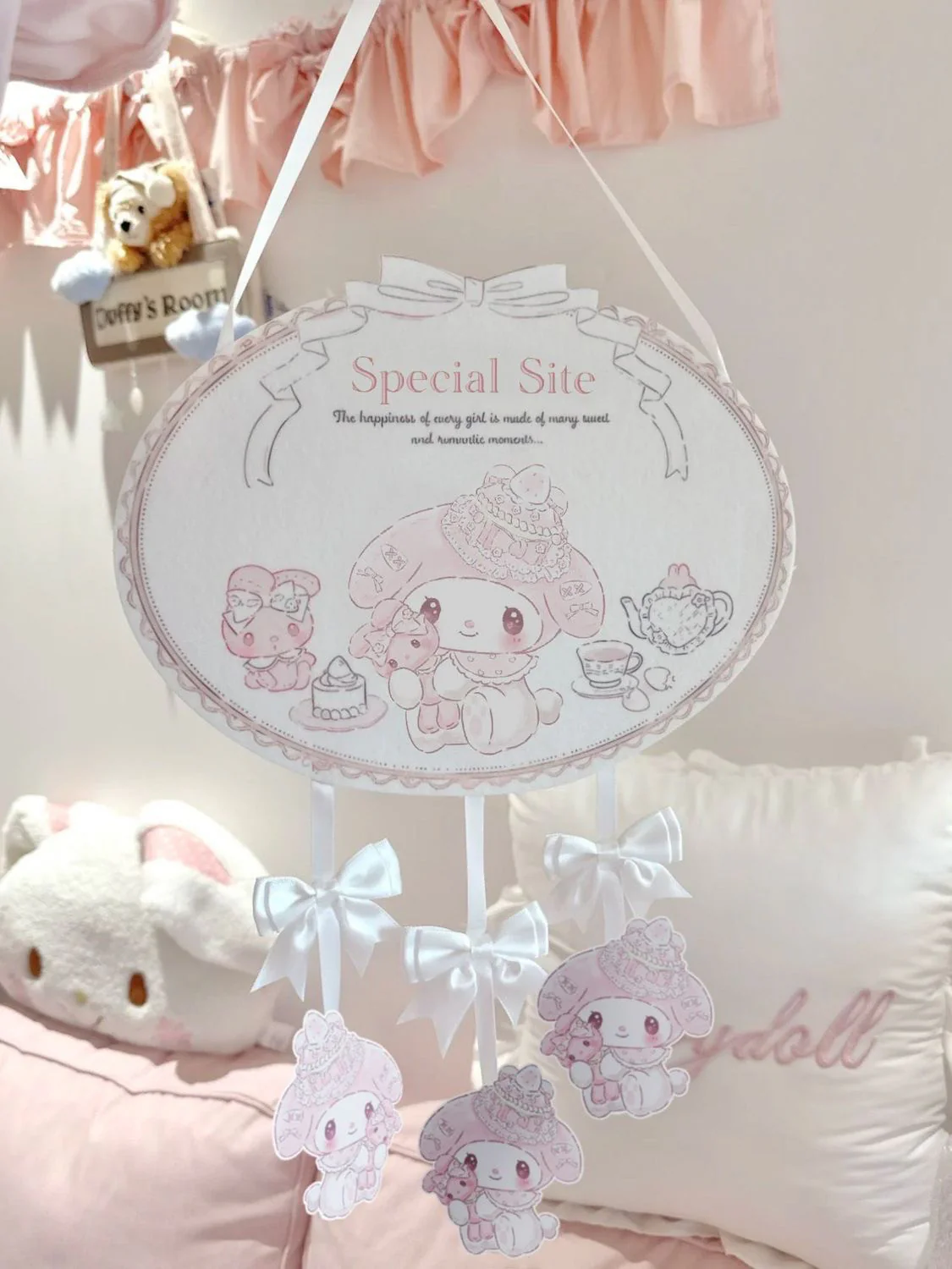 Cute girly heart door sign decoration - Image 4