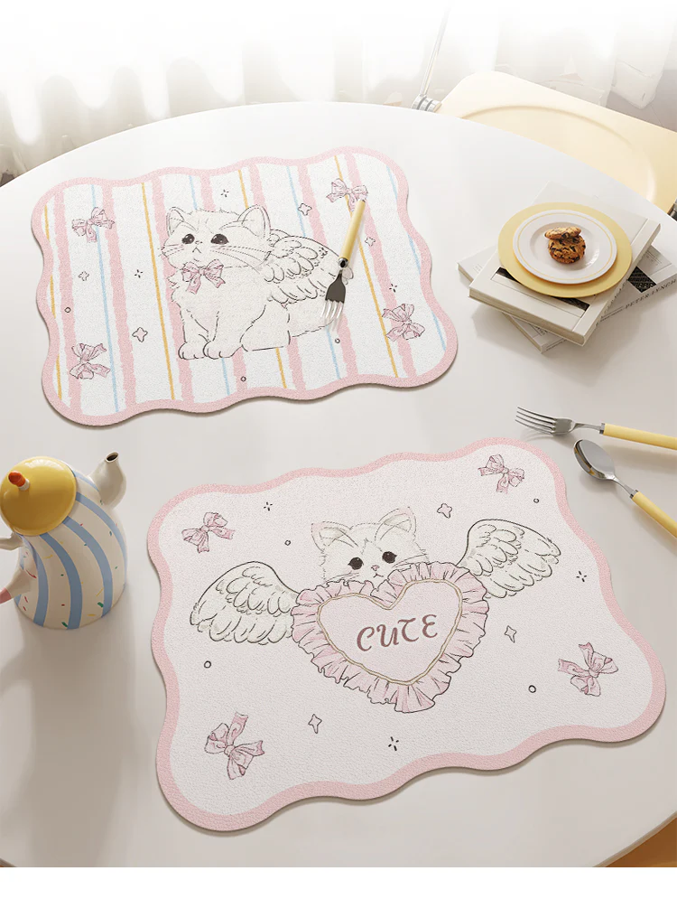 Cute Kitchen Countertop Drainage Anti-scalding Dinner Plate Mat - Image 5