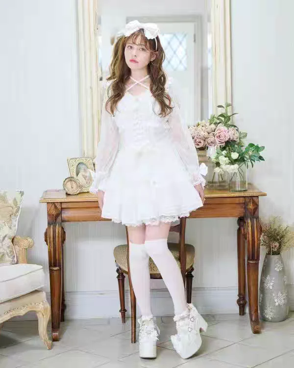cute Lolita lace splicing dress - Image 3