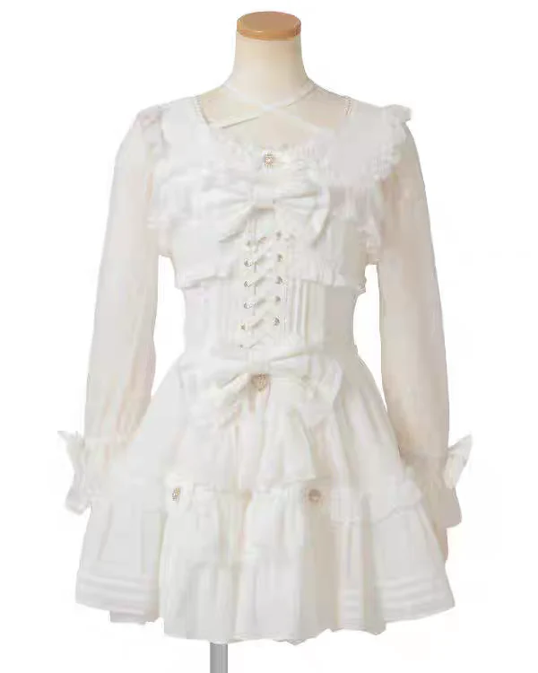 cute Lolita lace splicing dress - Image 5