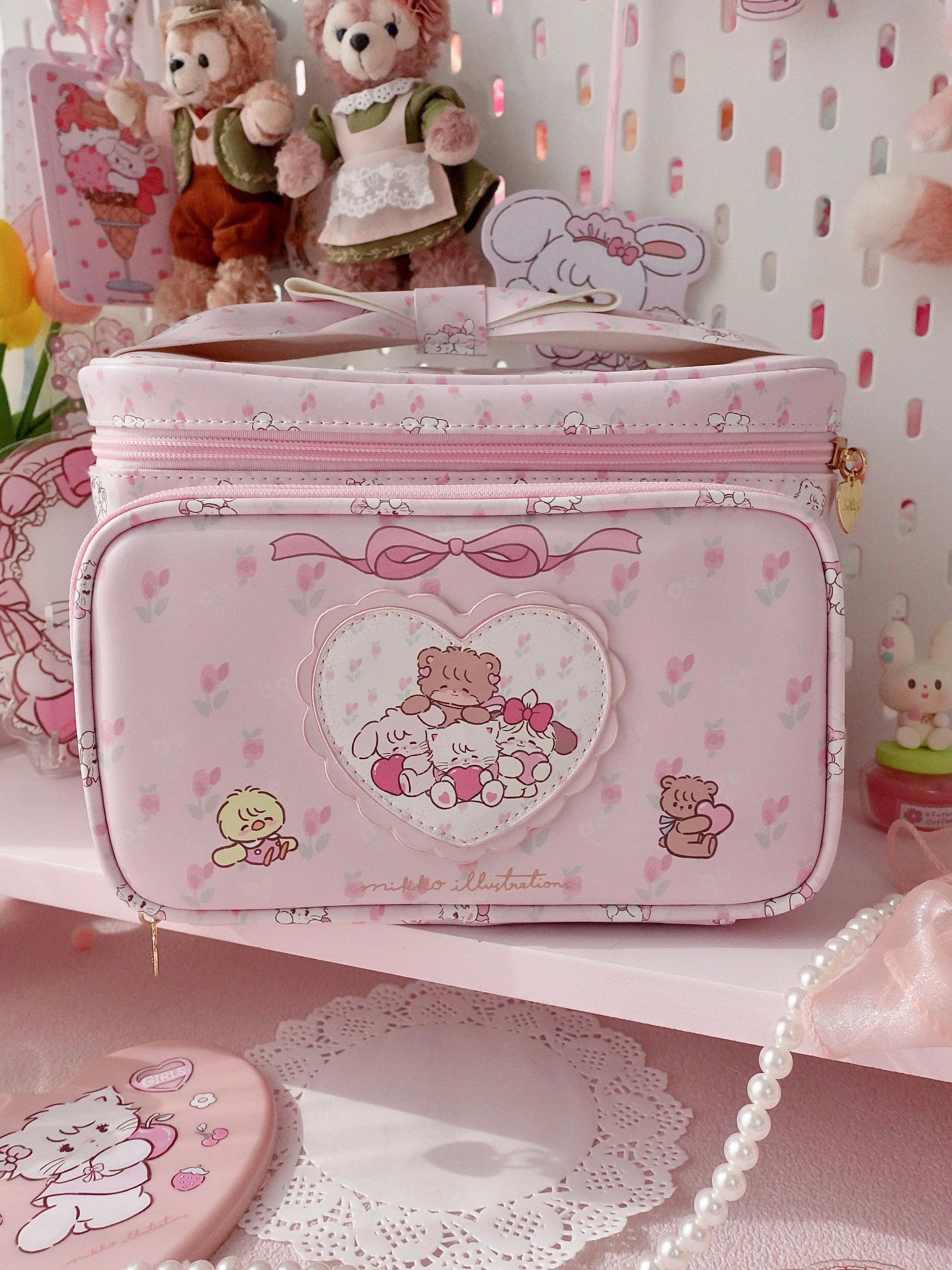 cute mikko large-capacity portable cosmetic bag - Image 4