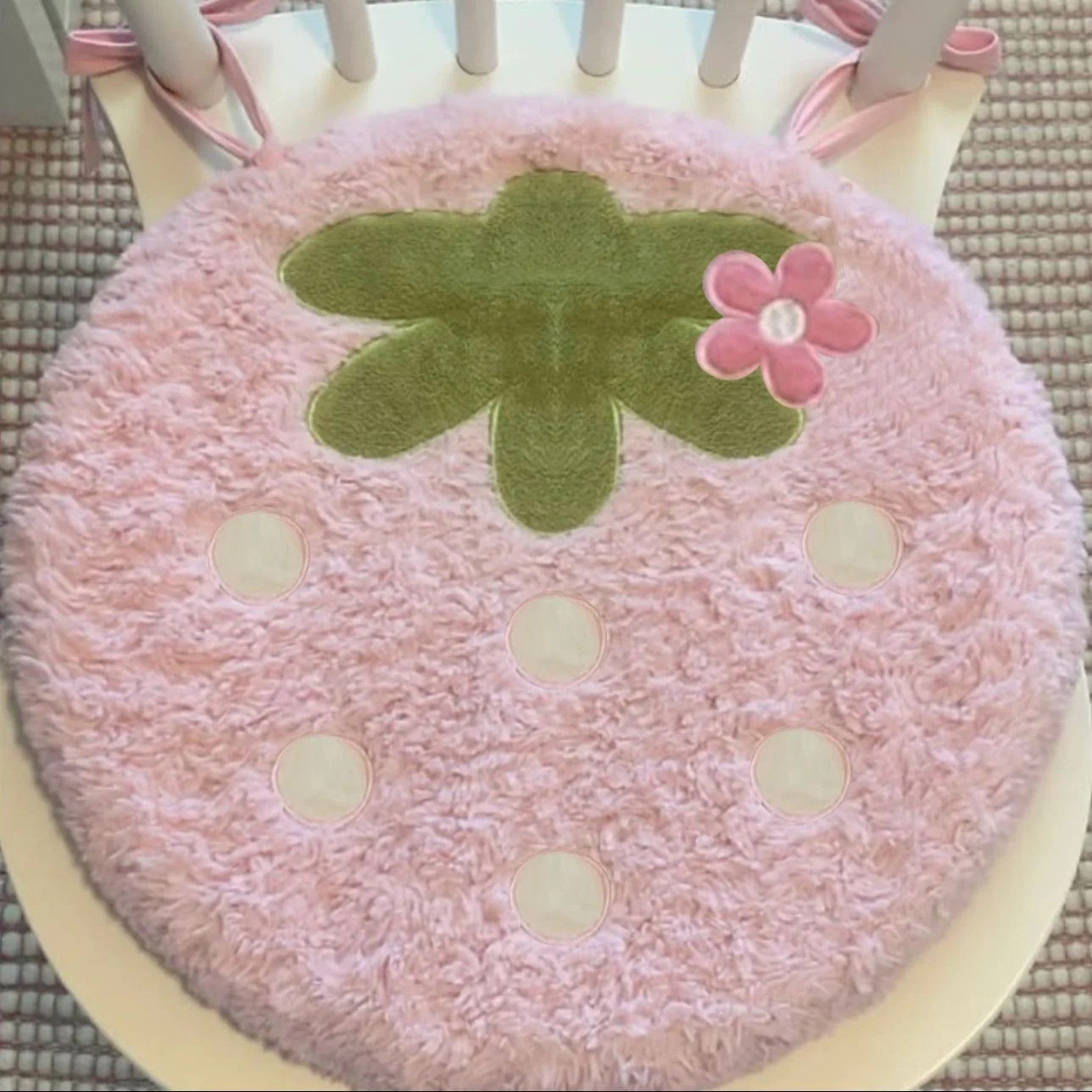 Cute pink strawberry cushion - Image 2