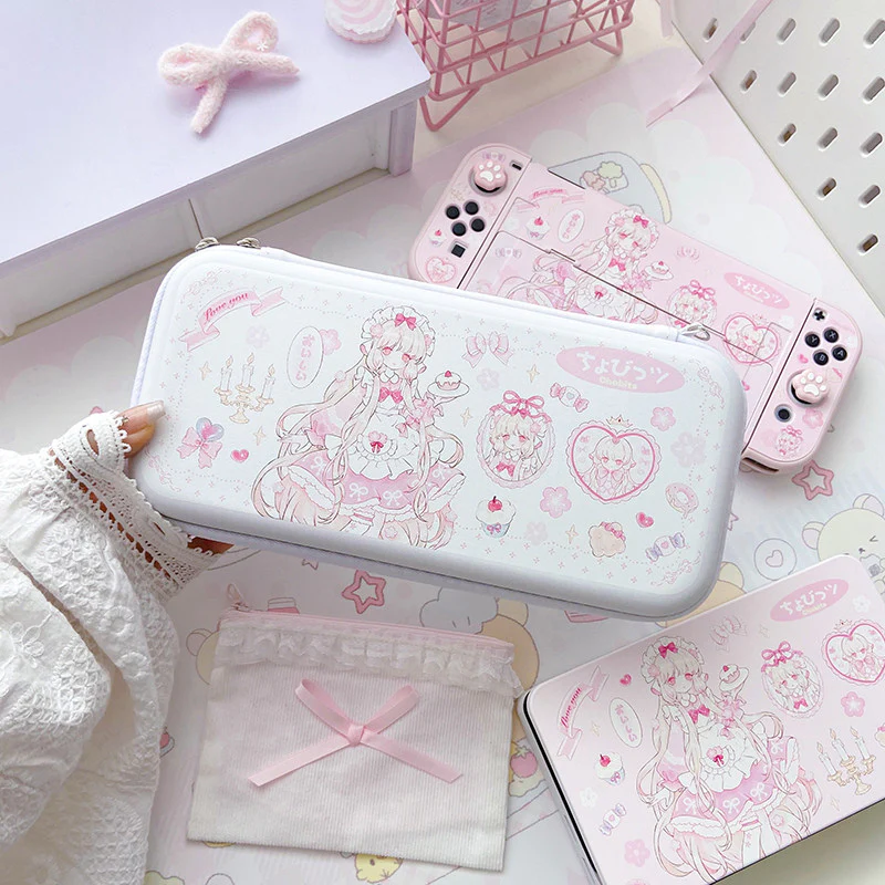 Cute pink switch oled protective case - Image 12