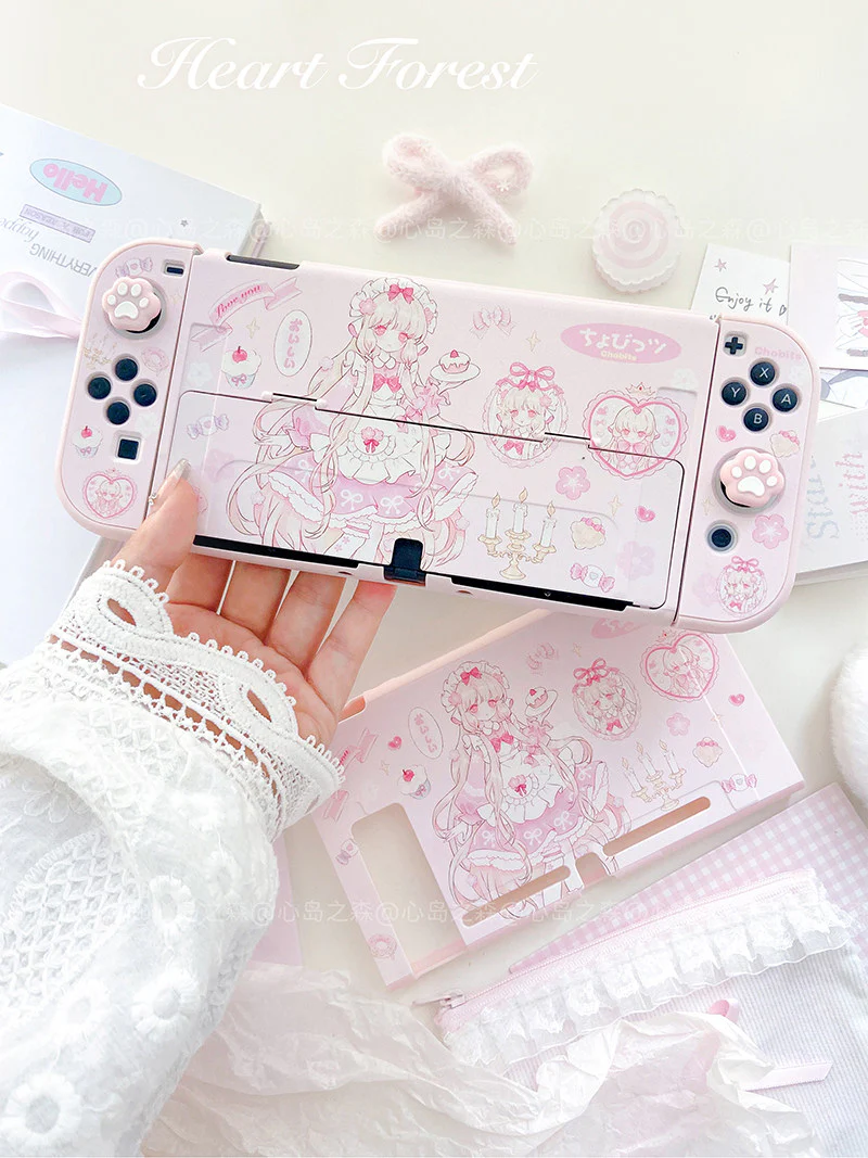 Cute pink switch oled protective case - Image 6