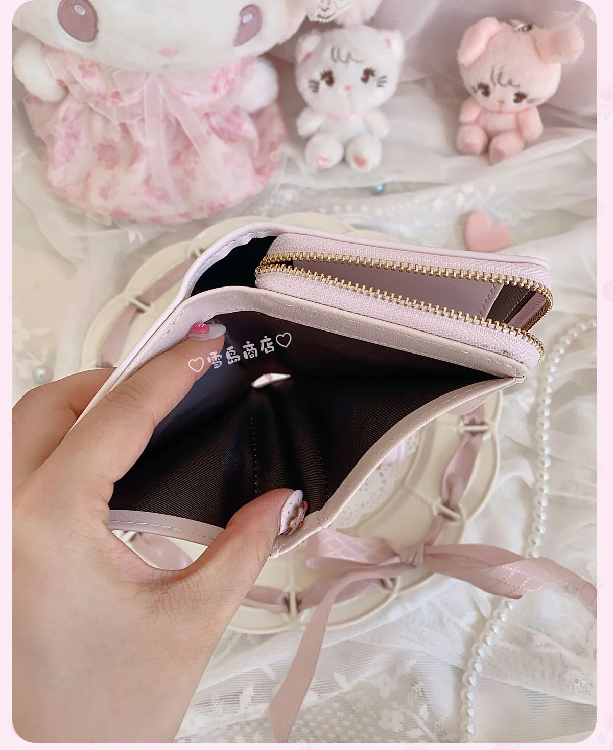 cute strawberry two-fold coin purse - Image 4