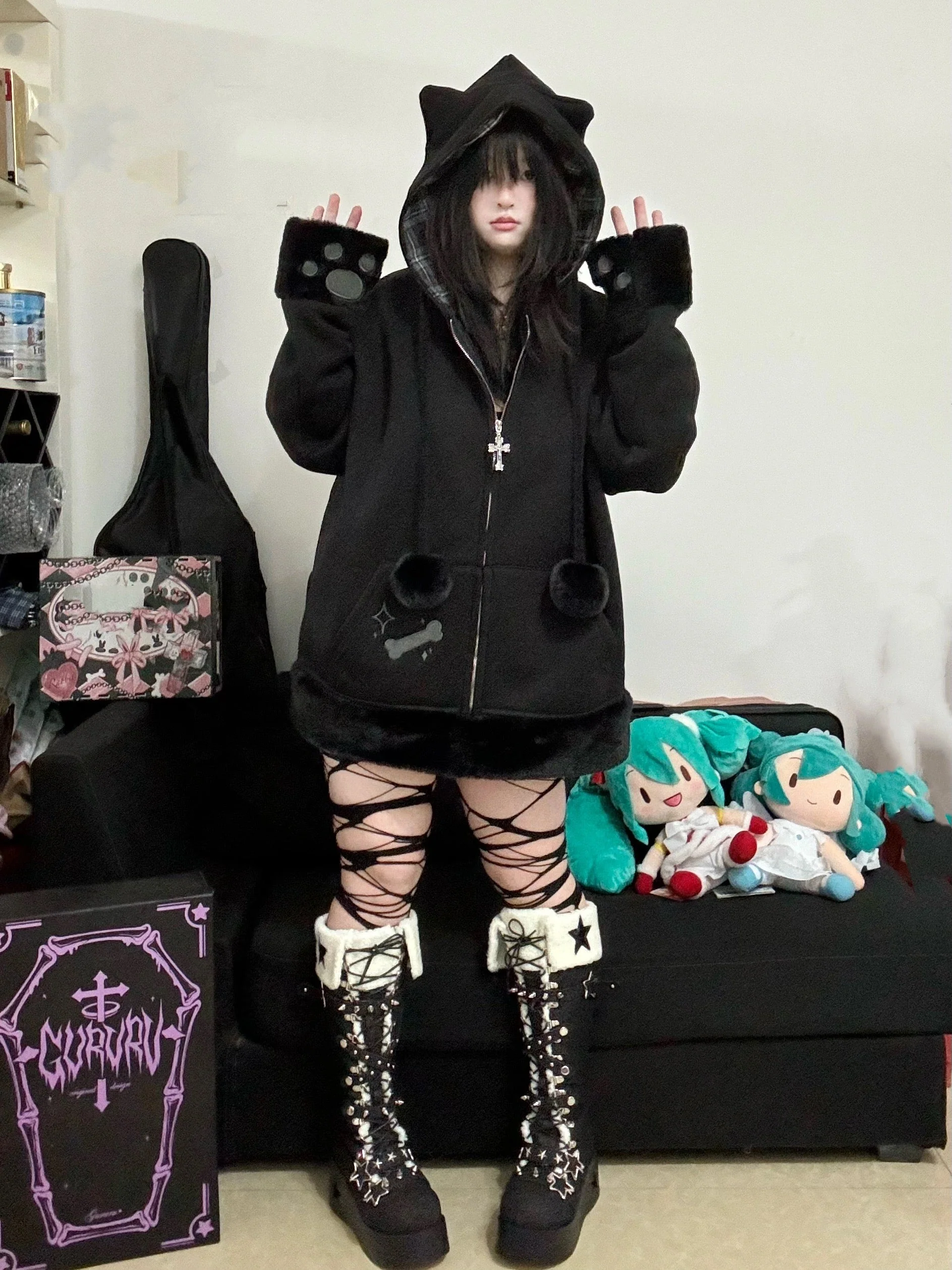 Cyber Star Platform Knee High Boots - Image 13