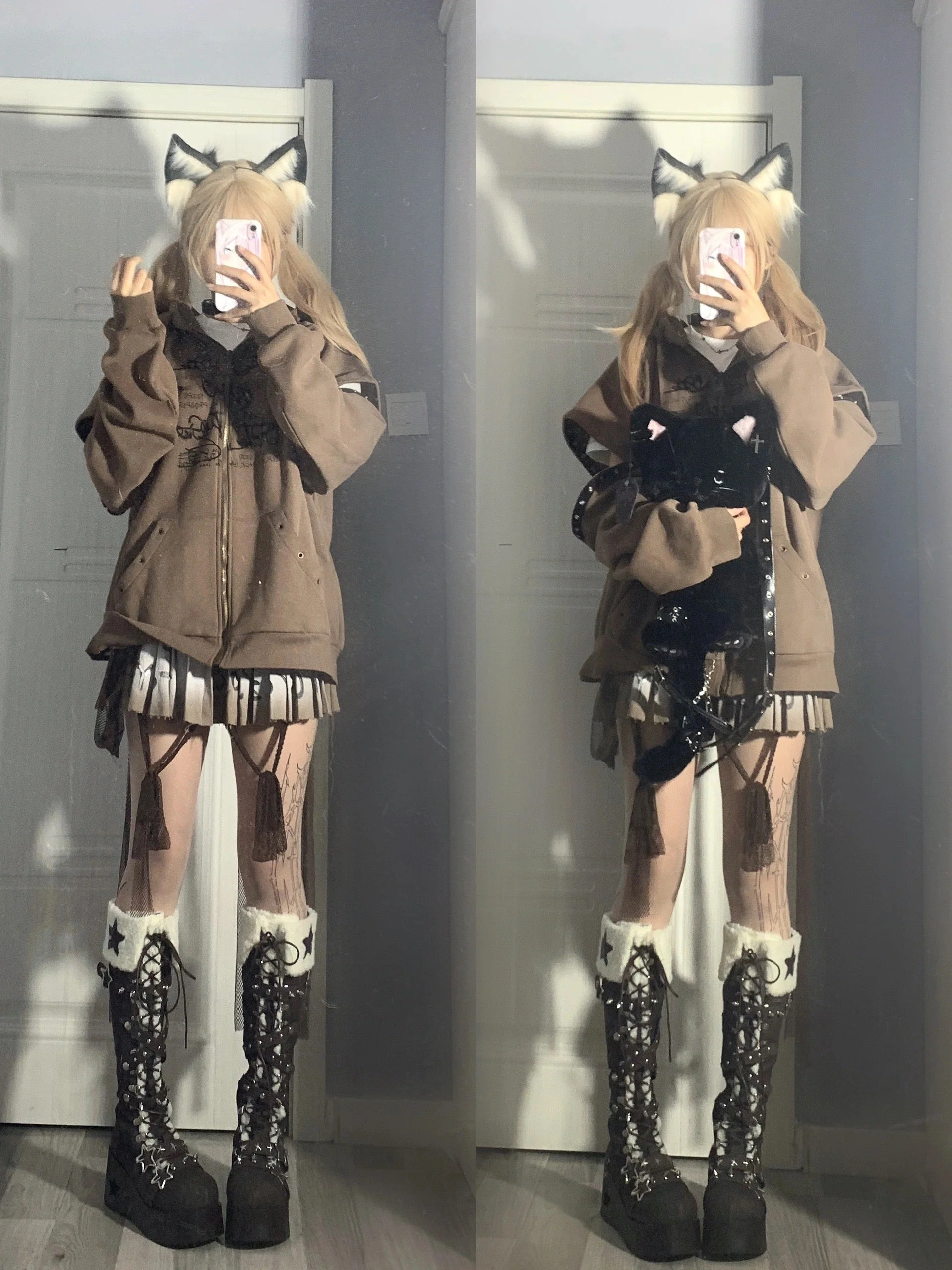 Cyber Star Platform Knee High Boots - Image 25