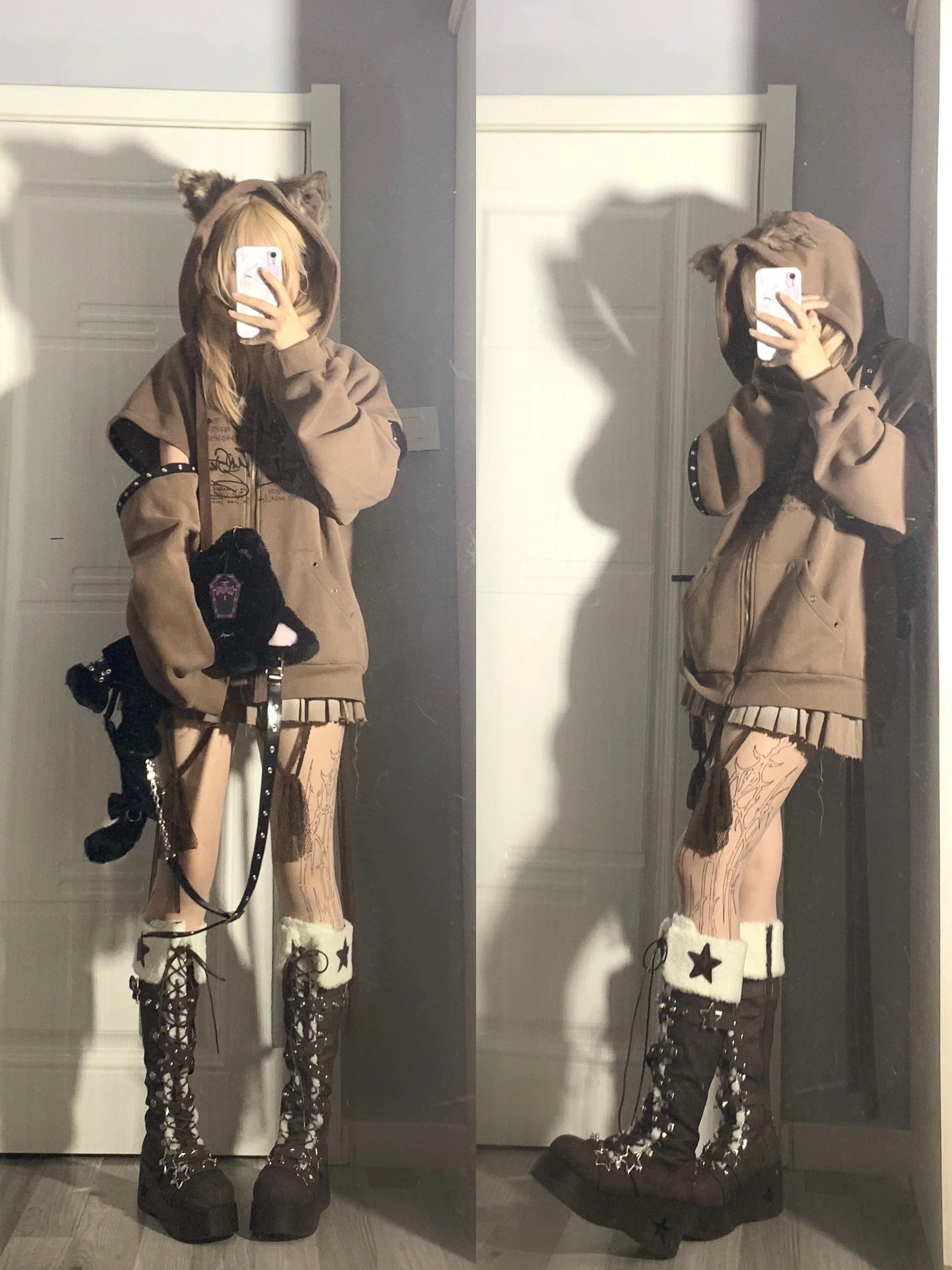 Cyber Star Platform Knee High Boots - Image 26