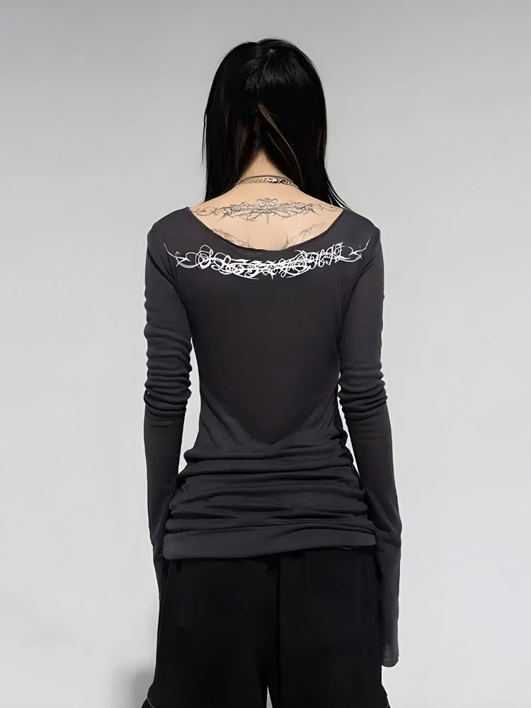 Cyberpunk Extra Long Sleeve Top - Image 2