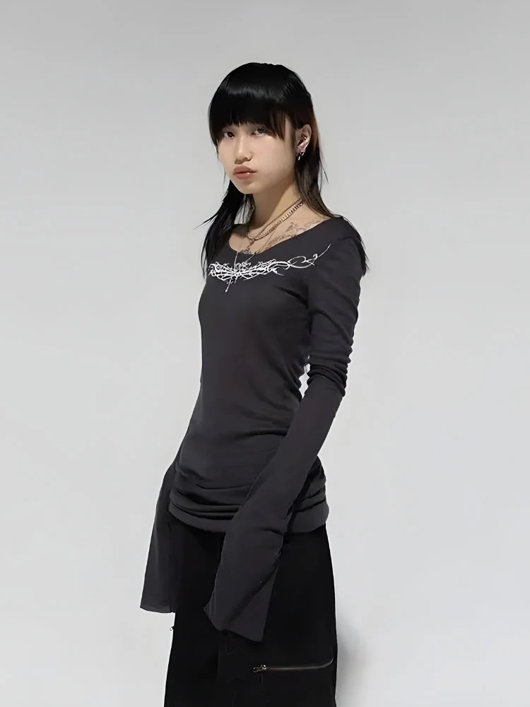Cyberpunk Extra Long Sleeve Top - Image 3