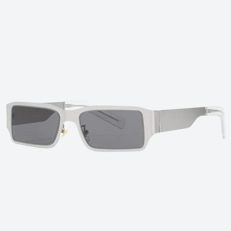 Cyberpunk Rectangle Metal Sunglasses - Image 5