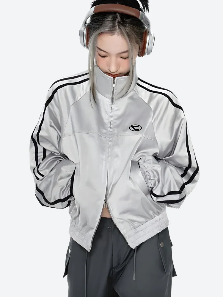 Y2K Cyberpunk Reflective Double Zip-Up Jacket - Image 4