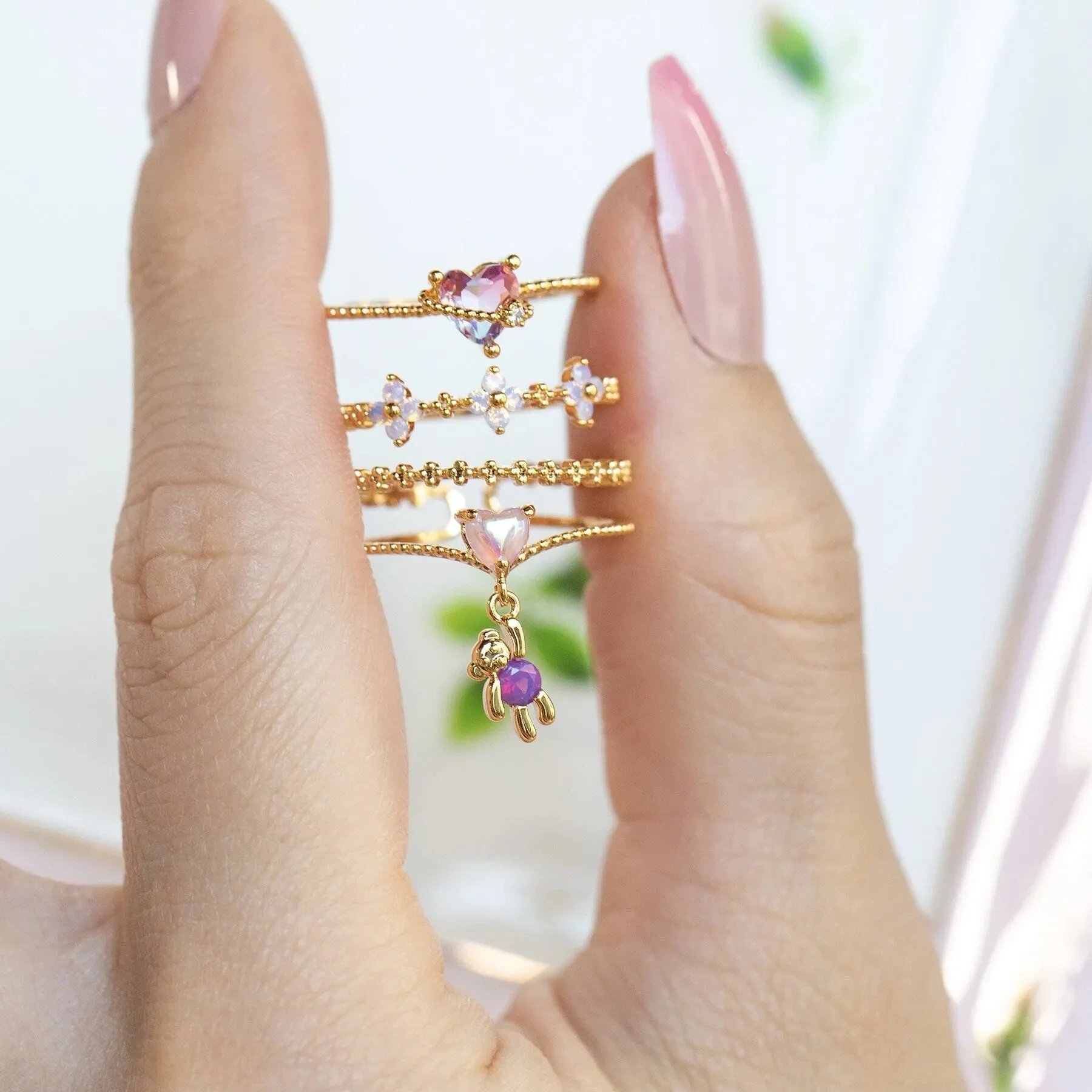 Dainty Stacking Babydoll Rings - Image 5