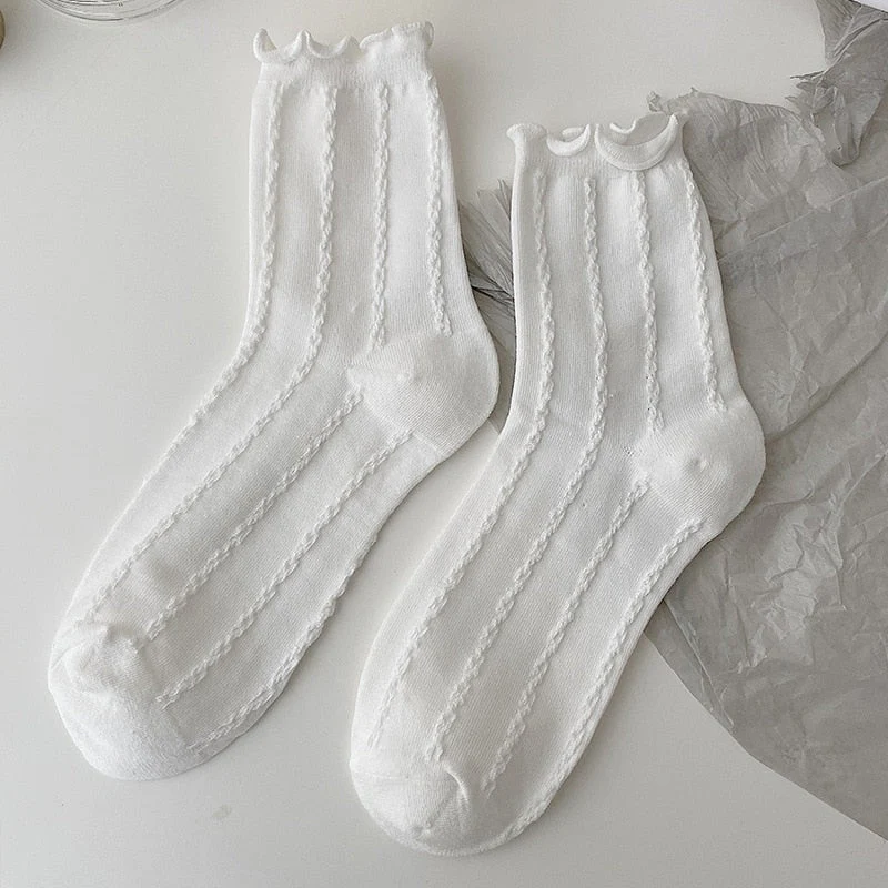 Dainty White Lace Socks - Image 4