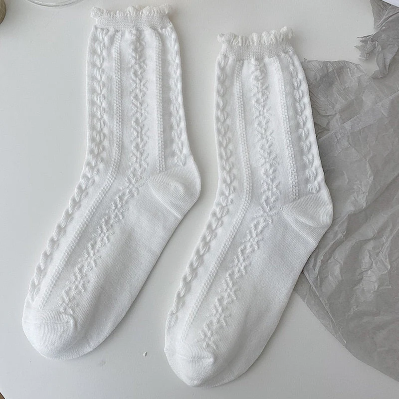 Dainty White Lace Socks - Image 6