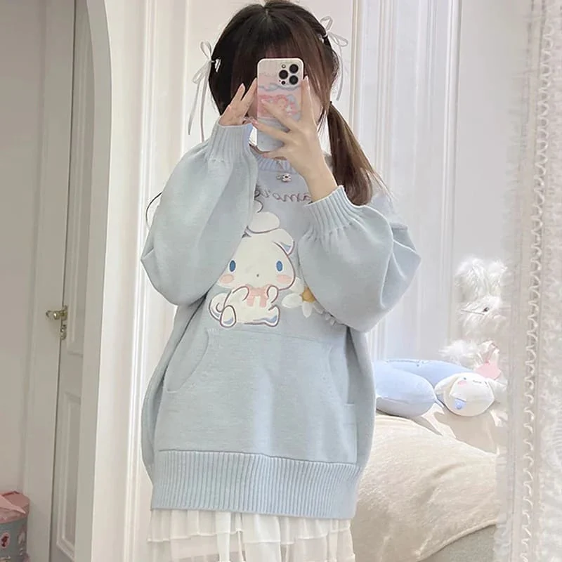 Daisy Puppy Knit Crewneck - Image 5