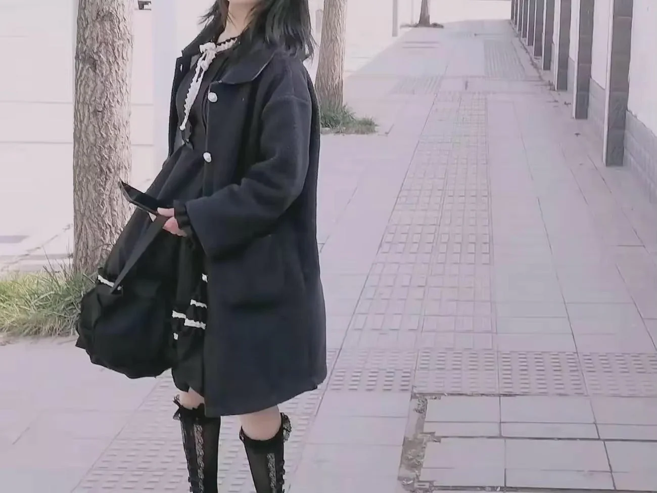 Dark Academia Black Dress - Image 4