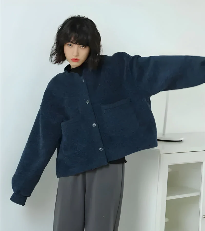 Dark Academia Button Up Pockets Cardigan - Image 4