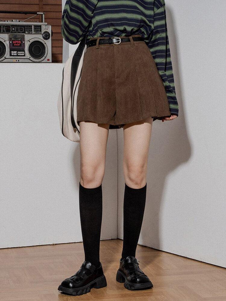 Dark Academia Corduroy Shorts - Image 4