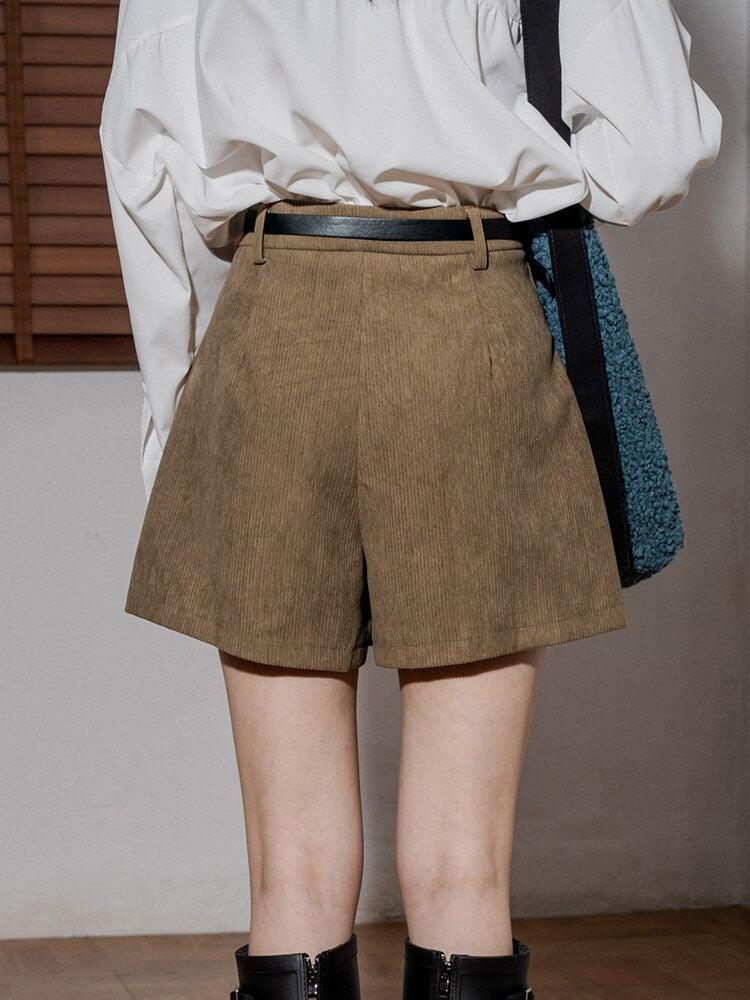 Dark Academia Corduroy Shorts - Image 7