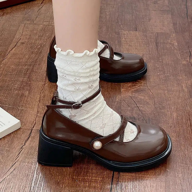 Dark Academia Mary Jane Shoes - Image 4