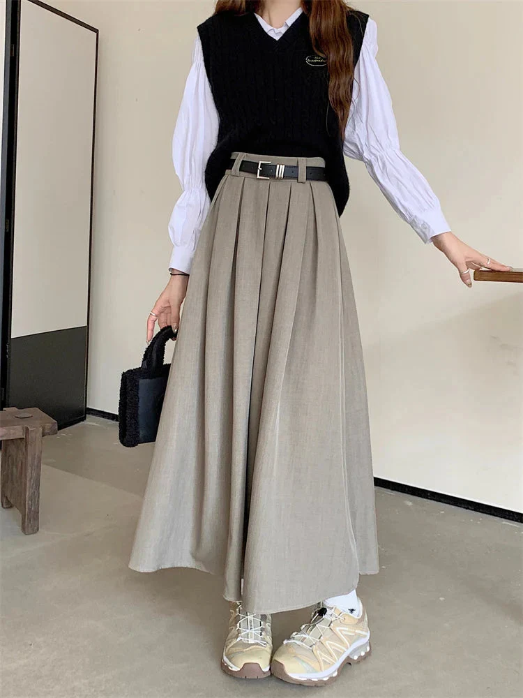 Dark Academia Midi Skirt - Image 3