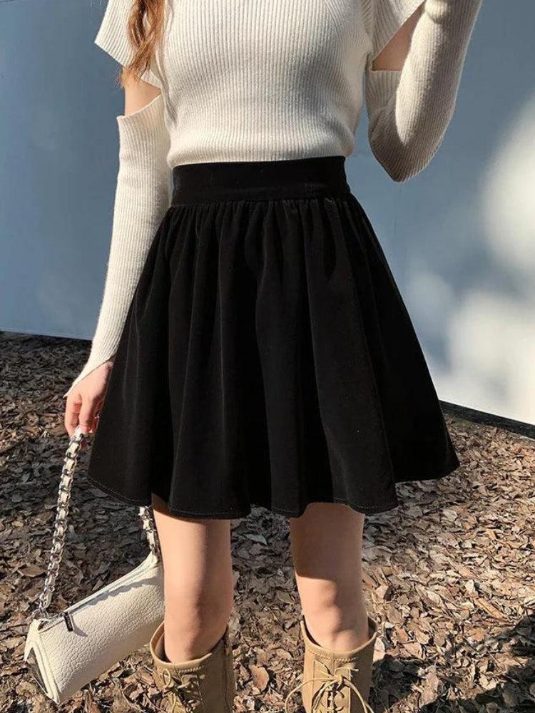 Dark Academia Velvet Mini Skirt - Image 5