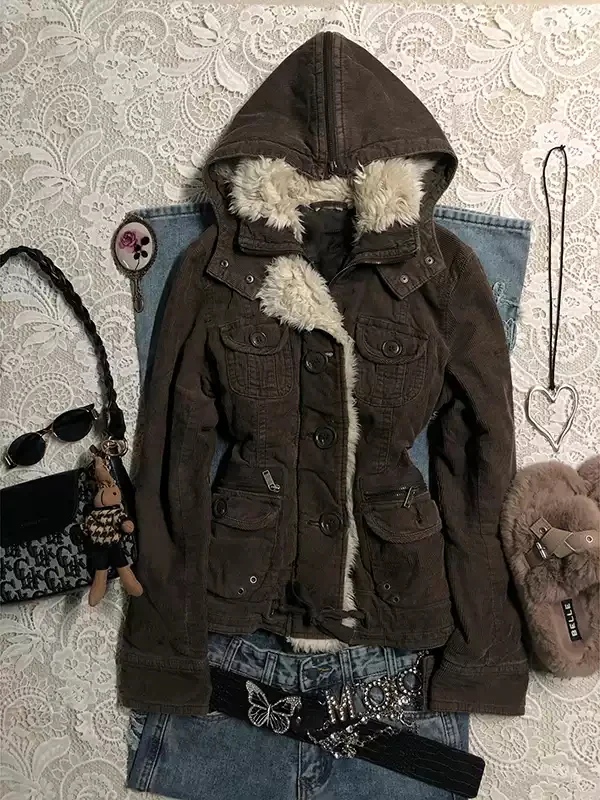 Dark Brown Plush-lined jacket