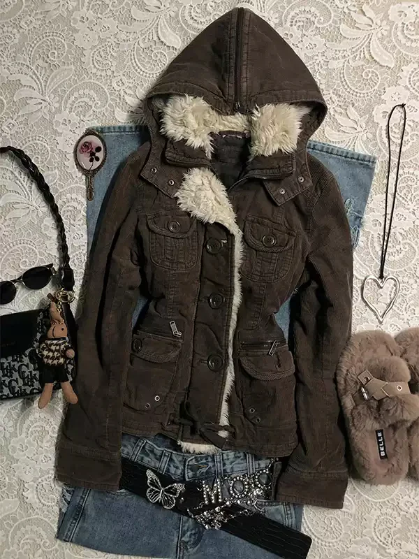 Dark Brown Plush-lined jacket - Image 2