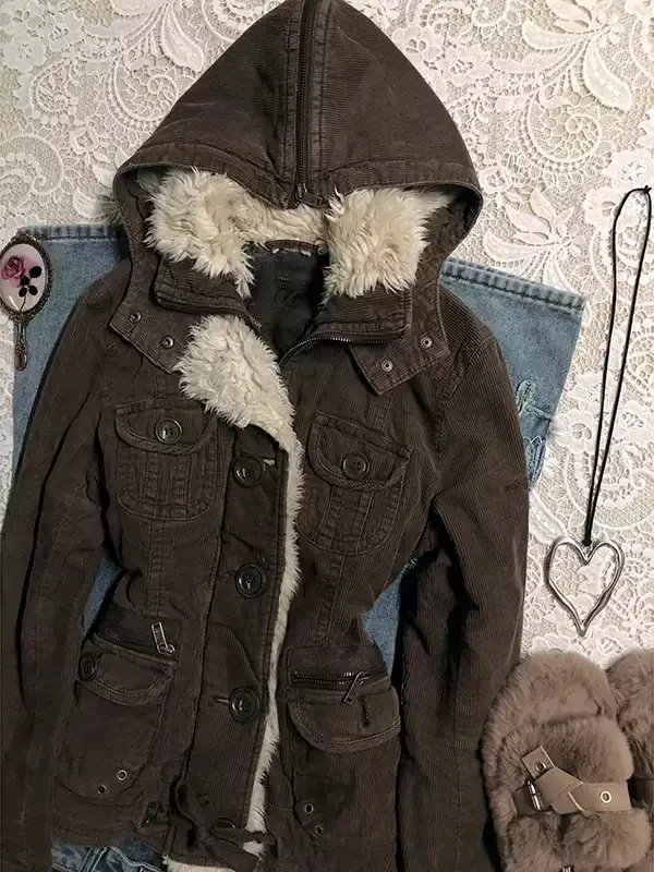 Dark Brown Plush-lined jacket - Image 3