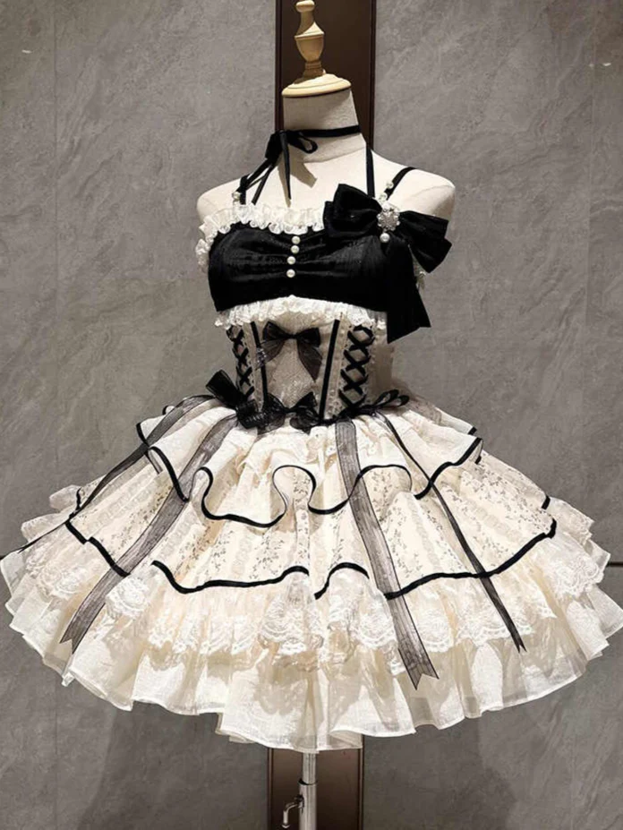 Dark Coquette Ballet Lace Tutu Dress - Image 3