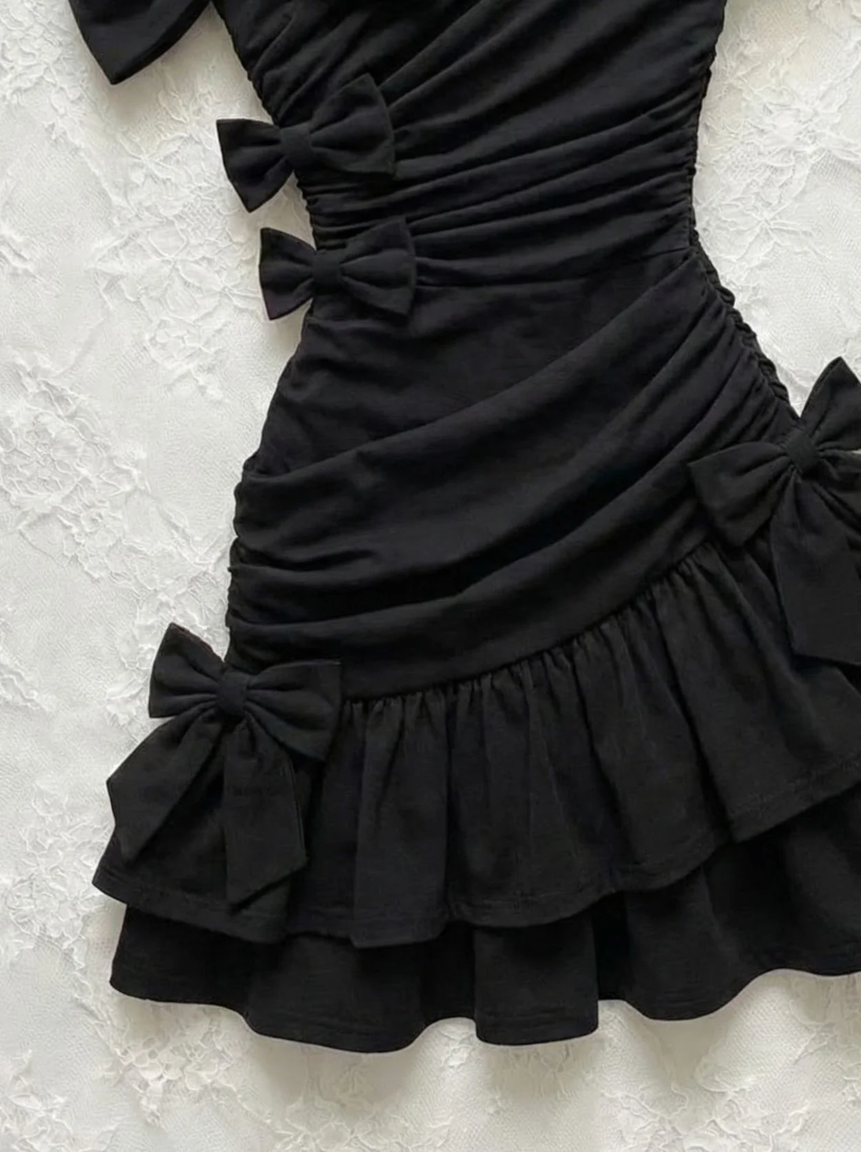 dark coquette bows dress - Image 3