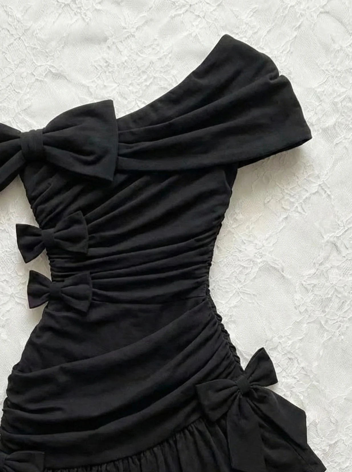 dark coquette bows dress - Image 4
