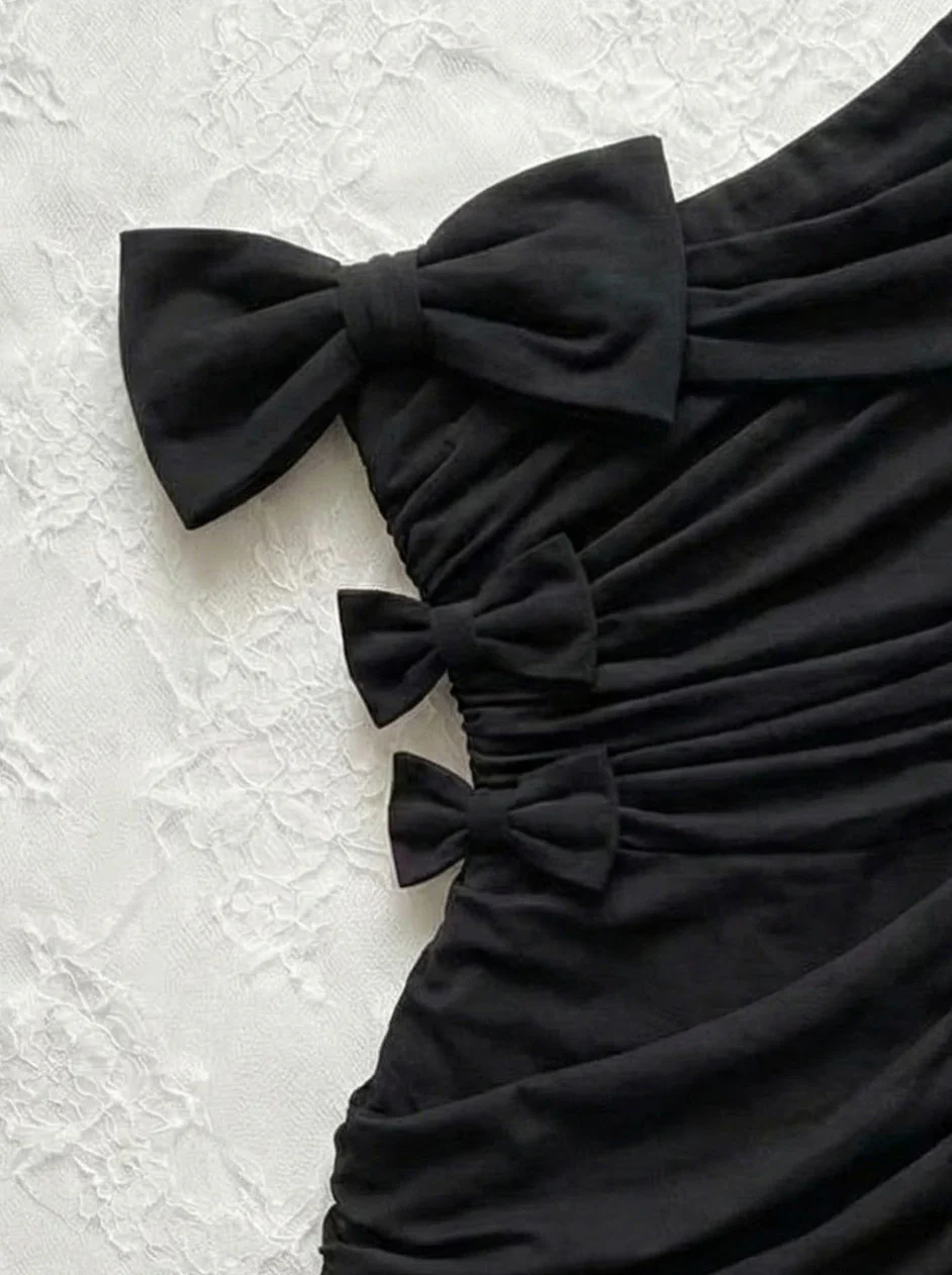 dark coquette bows dress - Image 5