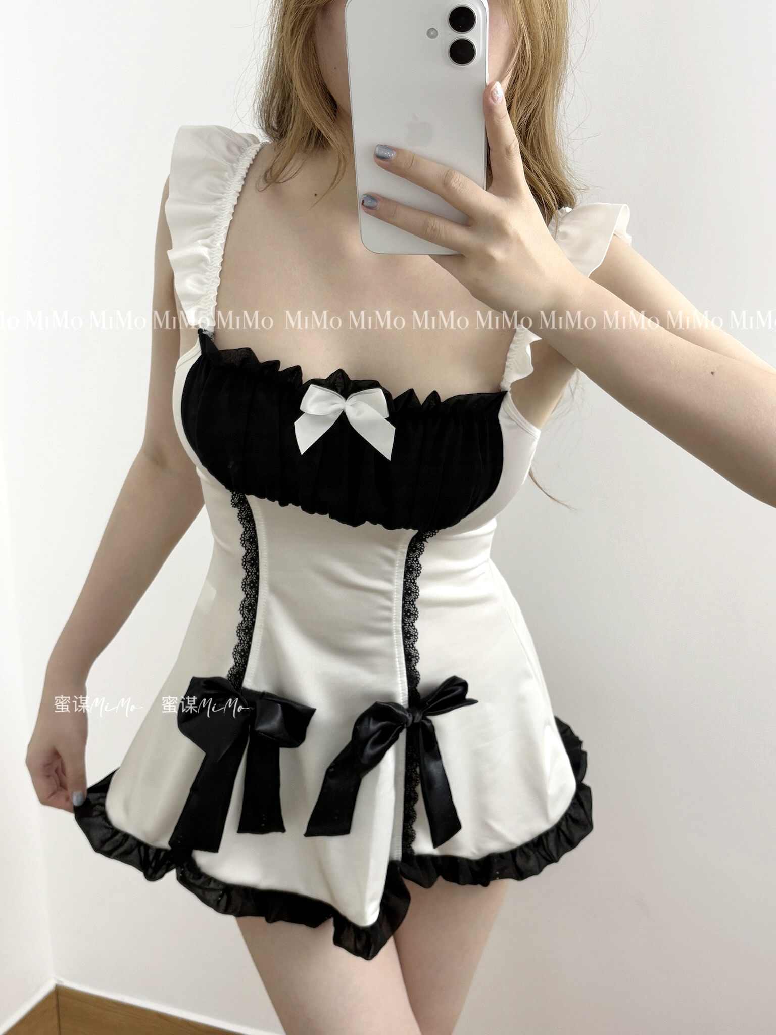 Dark Coquette Bows Maid Dress
