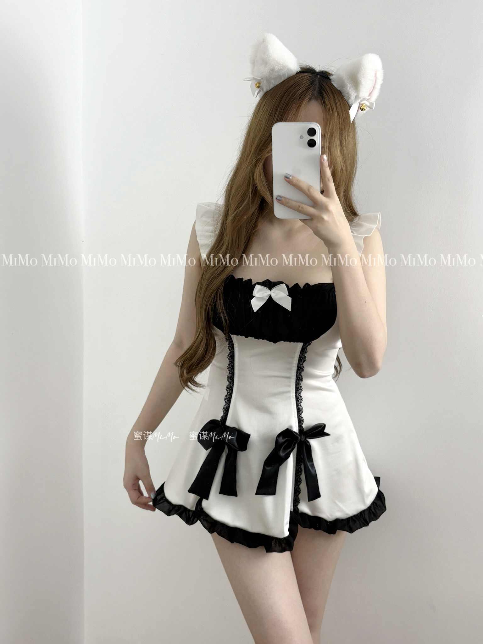 Dark Coquette Bows Maid Dress - Image 2