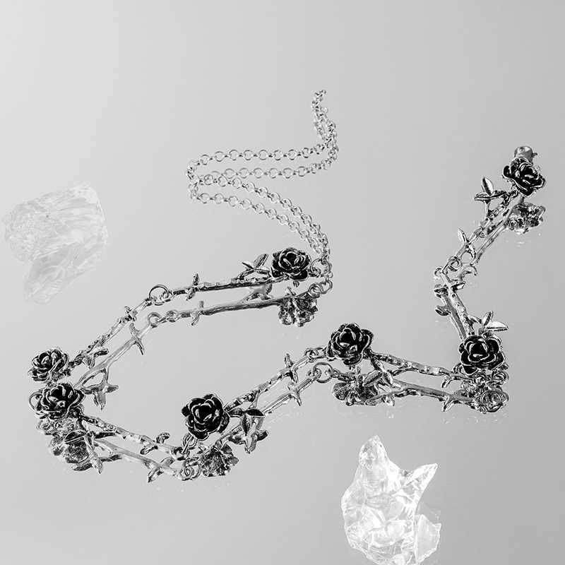 Dark Coquette Camellia Rose Necklace - Image 2