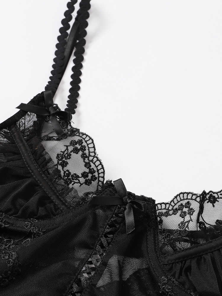 Dark Coquette Lace Nightgown - Image 2