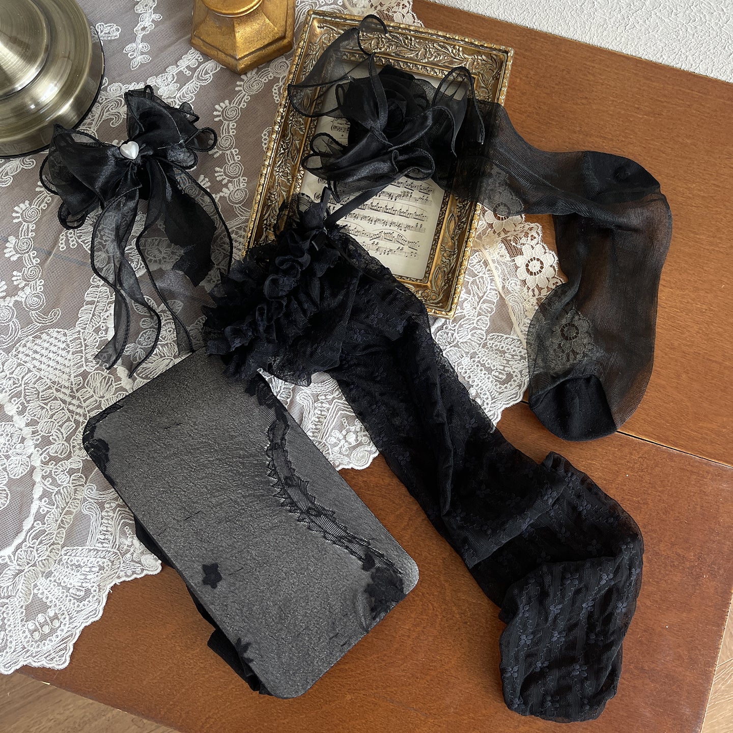Dark Coquette Lace Stockings - Image 10