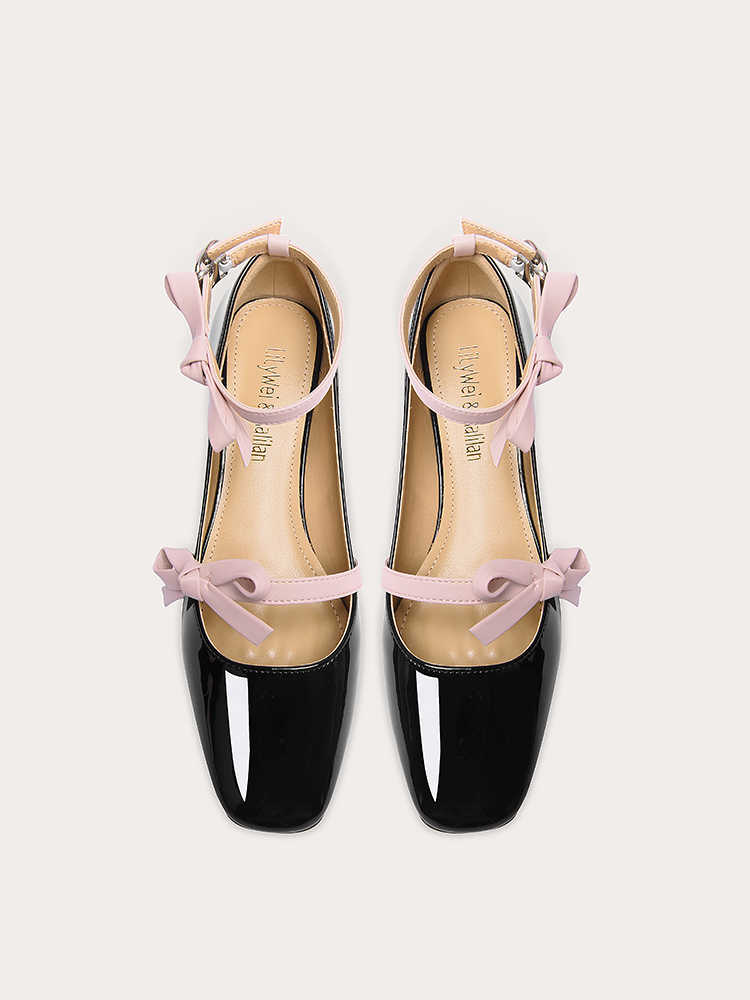 Dark Coquette Preppy Style Mary Jane Shoes - Image 2