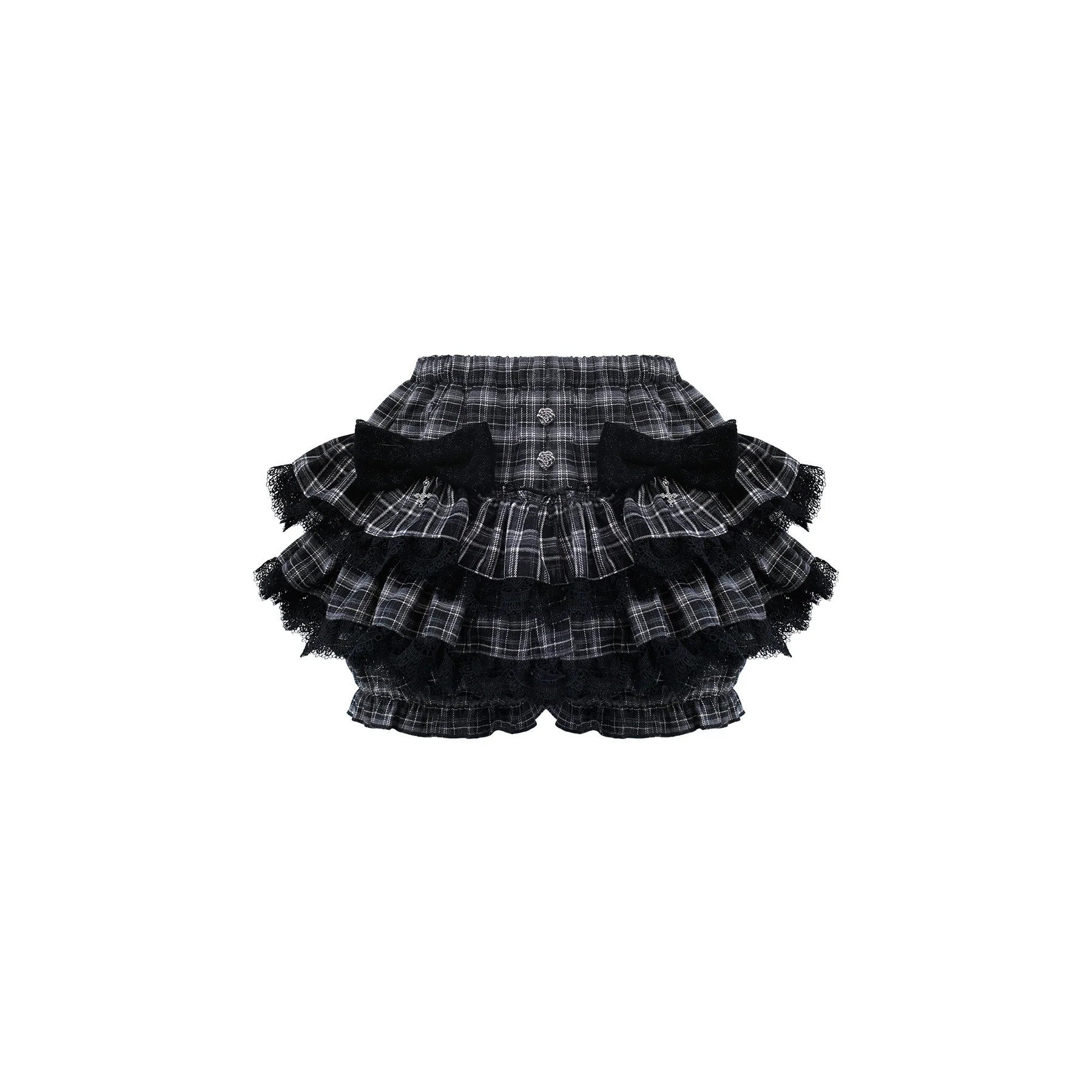 dark coquette ruffled trim shirt suit - Image 11