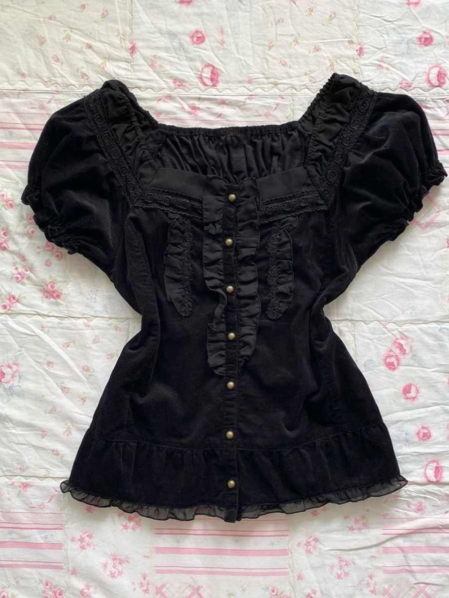 Dark Coquette Short-sleeved Shirt - Image 2