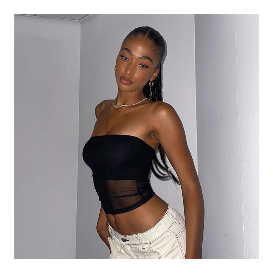Dark Coquette Street Mesh Crop Top - Image 4