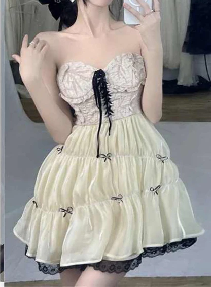 Dark Coquette Tulle Bows Dress - Image 3